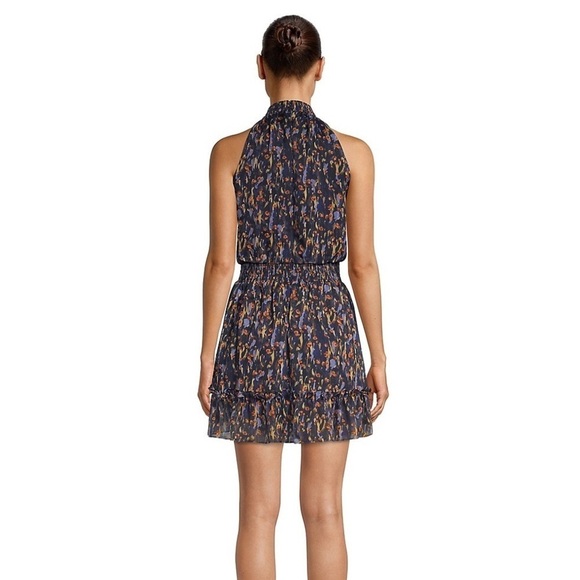 Aidan Mattox Halter Smocked Printed Dress - Picture 2 of 10